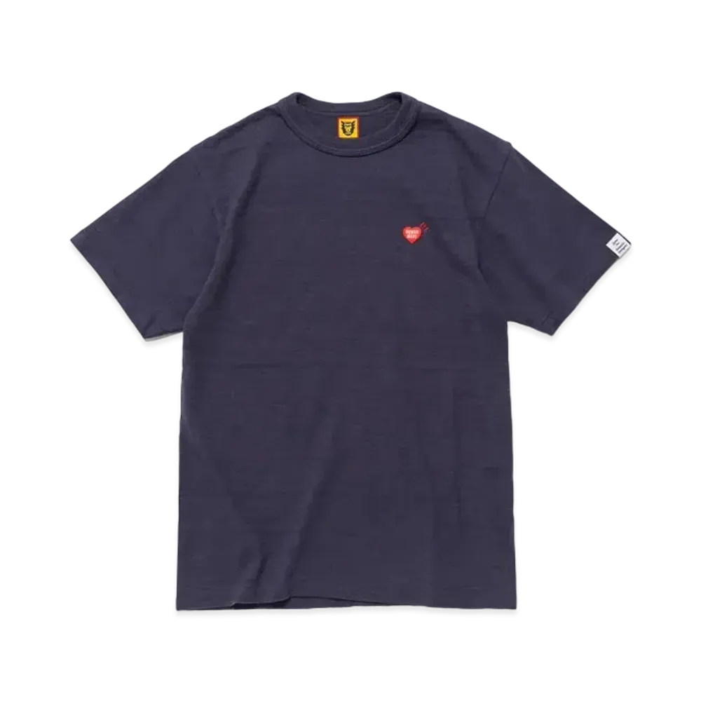 HUMAN MADE Heart Badge T-Shirt "Navy"