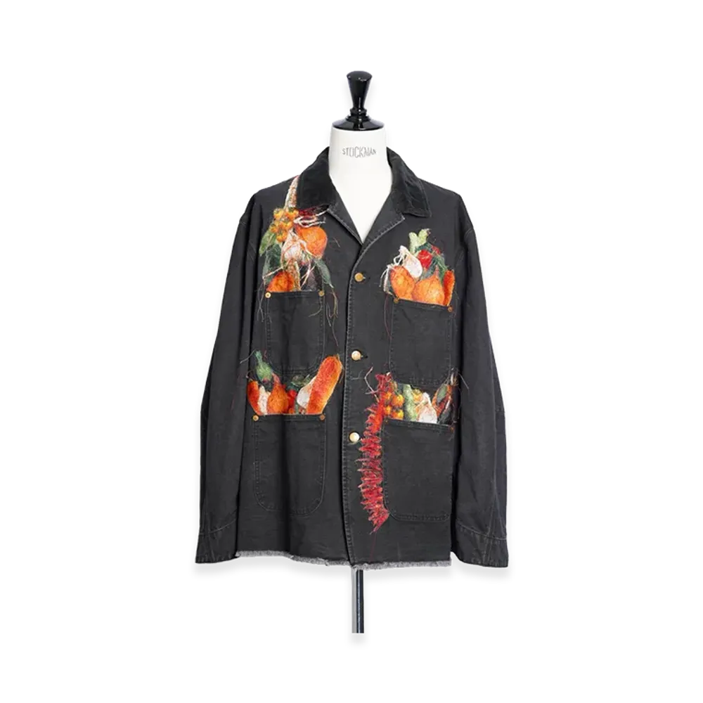 doublet Vegetable Embroidery Work Jacket "Black"