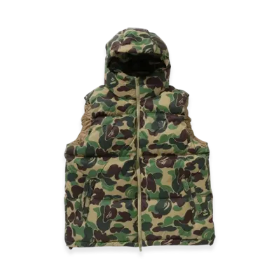 A BATHING APE ABC Camo Down Vest "Green"