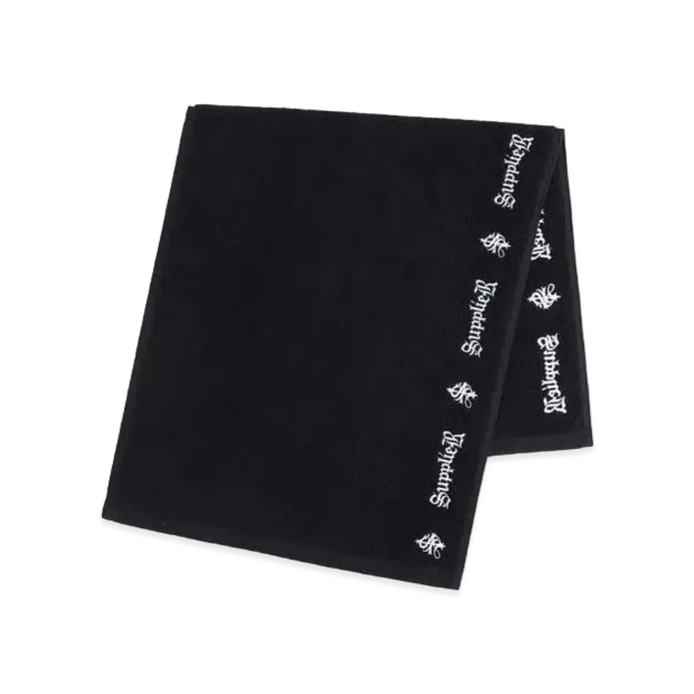 SUPPLIER Embroidered Towel "Black"