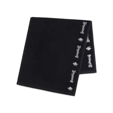 SUPPLIER Embroidered Towel "Black"