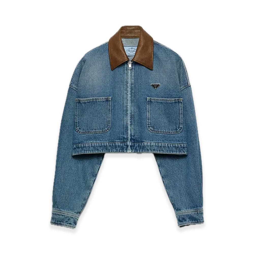 PRADA Cropped Denim Jacket "Light blue"