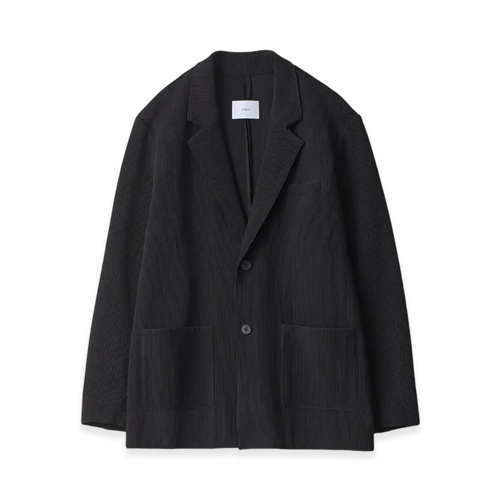 ssstein Gradation Pleats Single Breasted Jacket "Black"