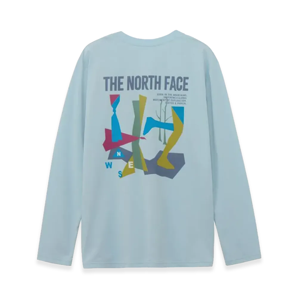 The North Face Long Sleeve ES Retro Trail Tee Mens "Celestial Blue"