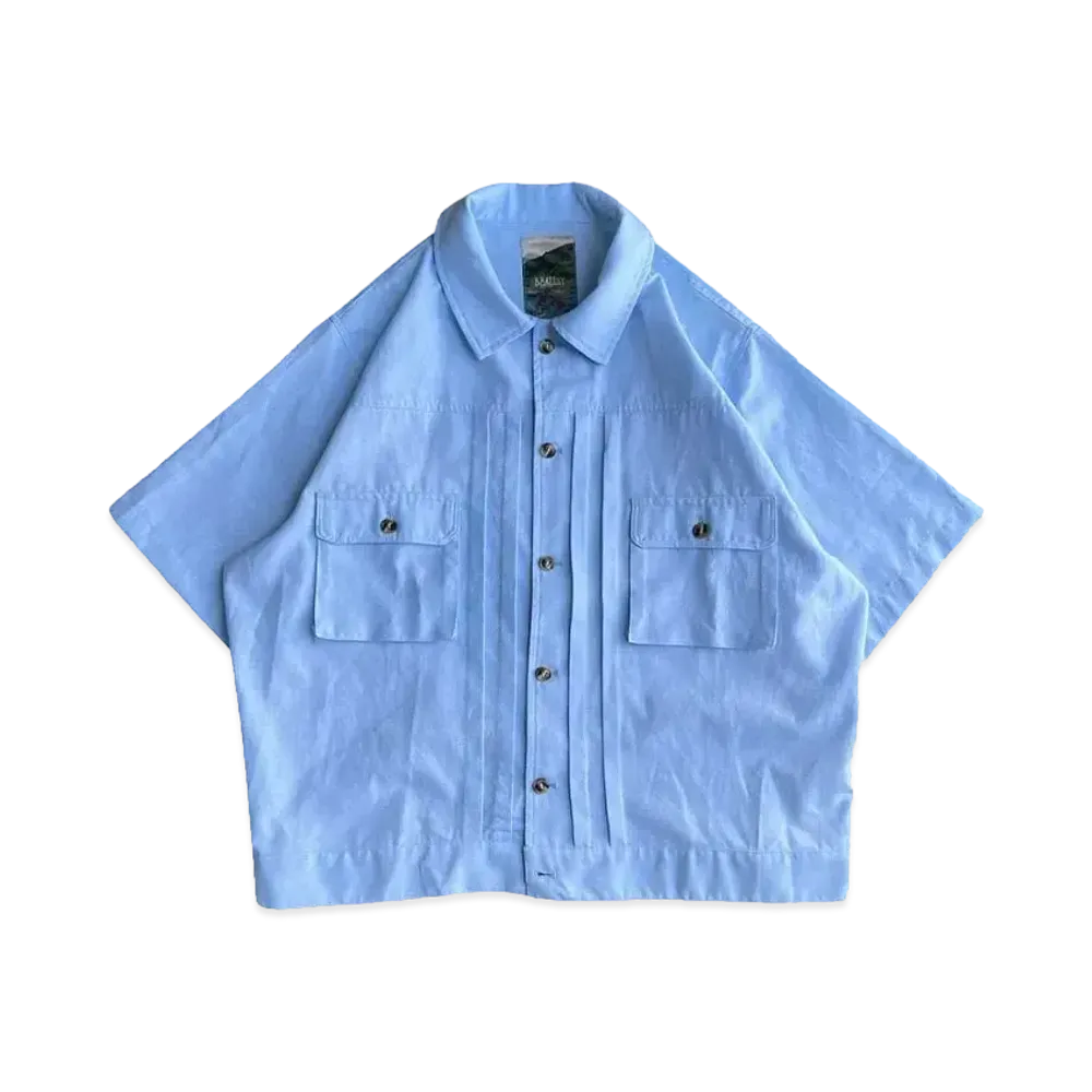 BALLSY.BROTHERS front pleated short length shirt "Sax"