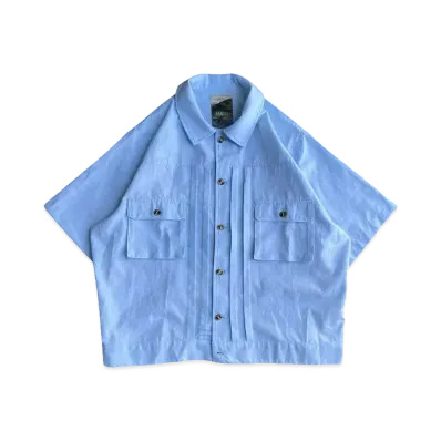BALLSY.BROTHERS front pleated short length shirt "Sax"