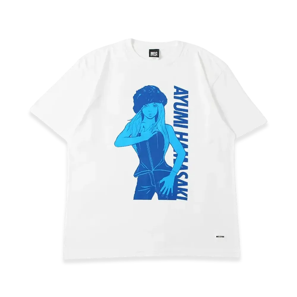 ayumi hamasaki x MFC STORE Collaborate T-Shirt "White/Blue"
