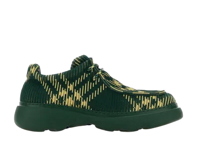 Burberry Embroidered Fabric Creeper Lace-Up Shoes "Printed"