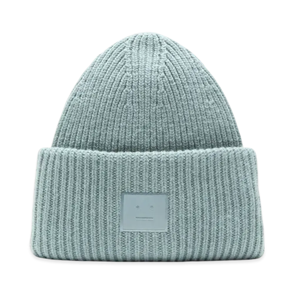 Acne Studios Large Face Logo Beanie "Dusty Blue"