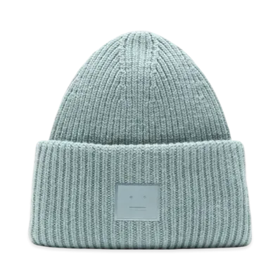 Acne Studios Large Face Logo Beanie "Dusty Blue"