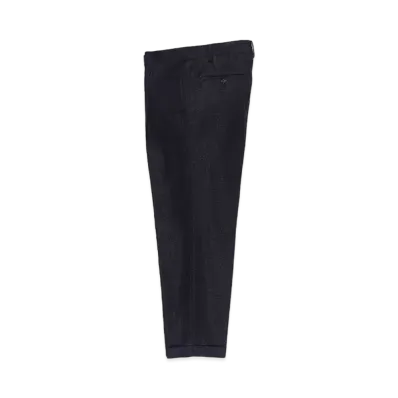 WACKO MARIA DORMEUIL / Glitter Pleated Trousers (type-1) "Navy"