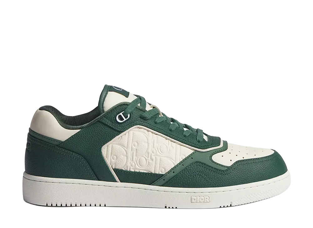 Dior B27 Uptown Low-Top Sneaker Grained Calfskin and Dior Gravity Leather "Deep Green/Cream"