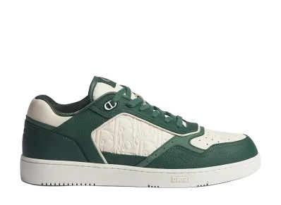 Dior B27 Uptown Low-Top Sneaker Grained Calfskin and Dior Gravity Leather "Deep Green/Cream"