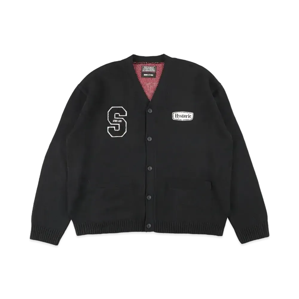 WIND AND SEA x HYSTERIC GLAMOUR Knit Cardigan "Black"