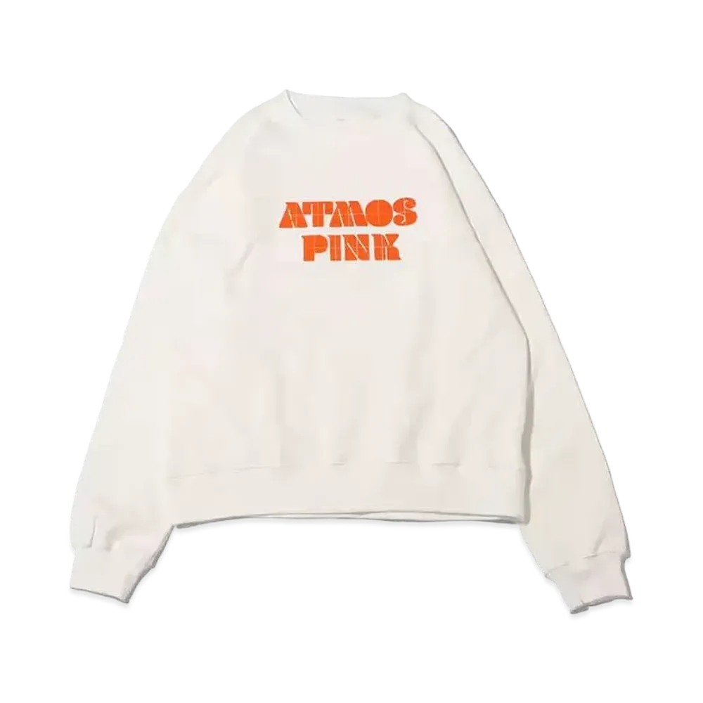 atmos pink Flocky Logo Sweatshirt "White"
