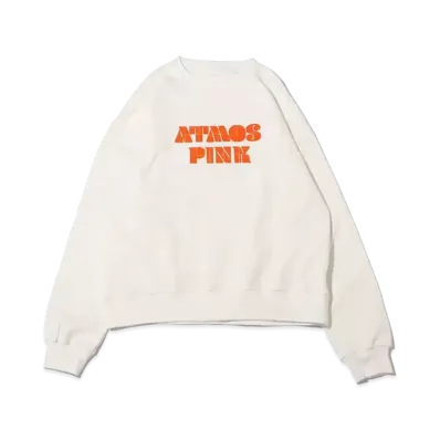 atmos pink Flocky Logo Sweatshirt "White"