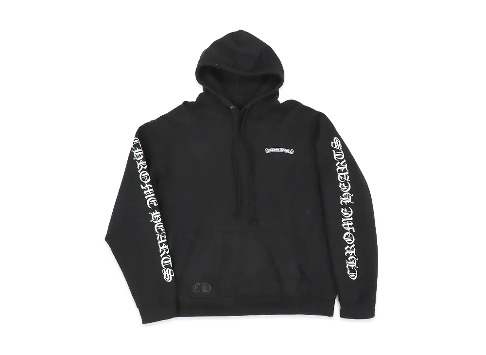 Chrome Hearts Back Scroll Label Logo Pullover Hoodie "Black"