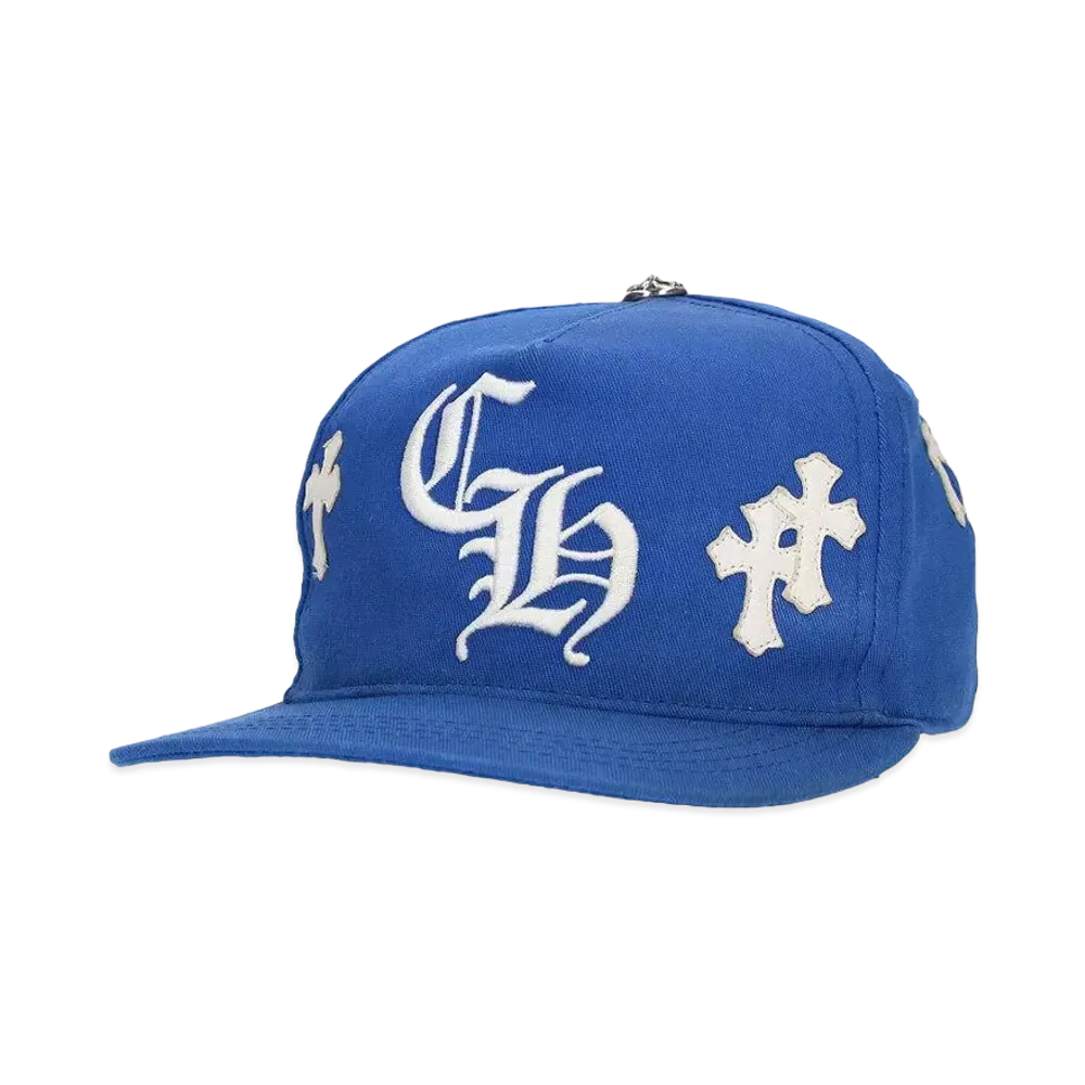 Chrome Hearts CH Hat Cross Patch Baseball Cap "Blue/White"