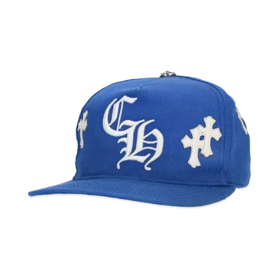 Chrome Hearts CH Hat Cross Patch Baseball Cap "Blue/White"