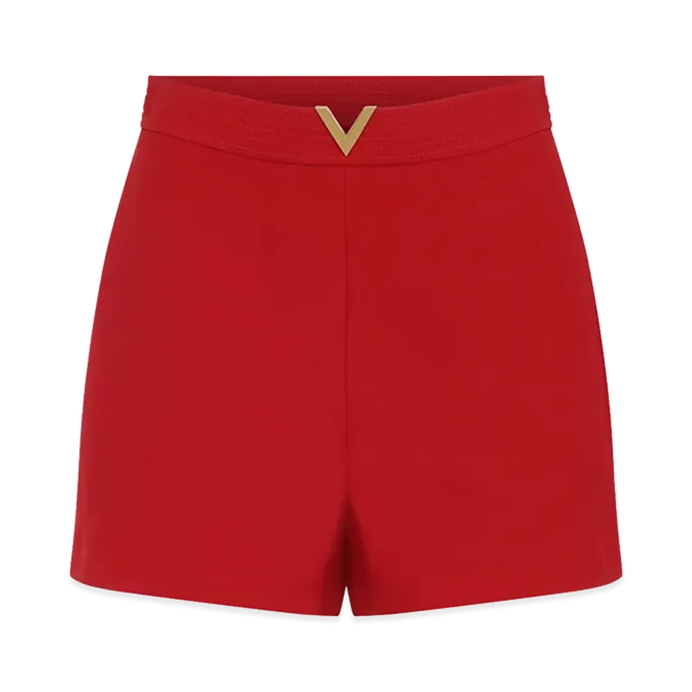 Valentino Women's Wool Bermuda "Rosso"