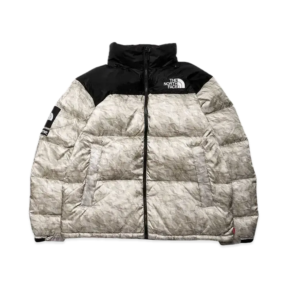 Supreme x The North Face Nuptse Jacket "White Paper Print"