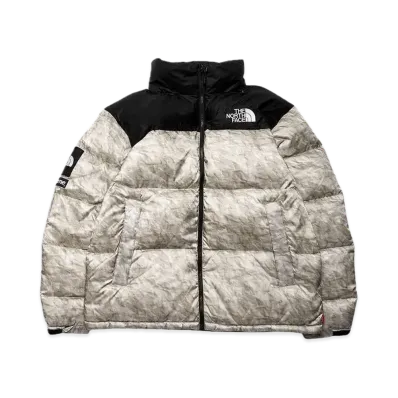 Supreme x The North Face Nuptse Jacket "White Paper Print"