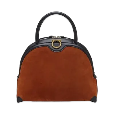 Salvatore Ferragamo Gancini Handbag "Brown/Black"