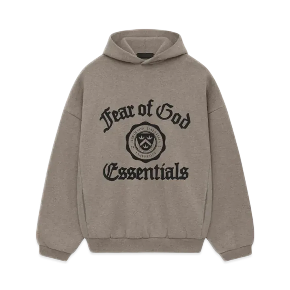 FEAR OF GOD Essentials Heavy Fleece Vintage Shrunken Hoodie "Heather Gray"
