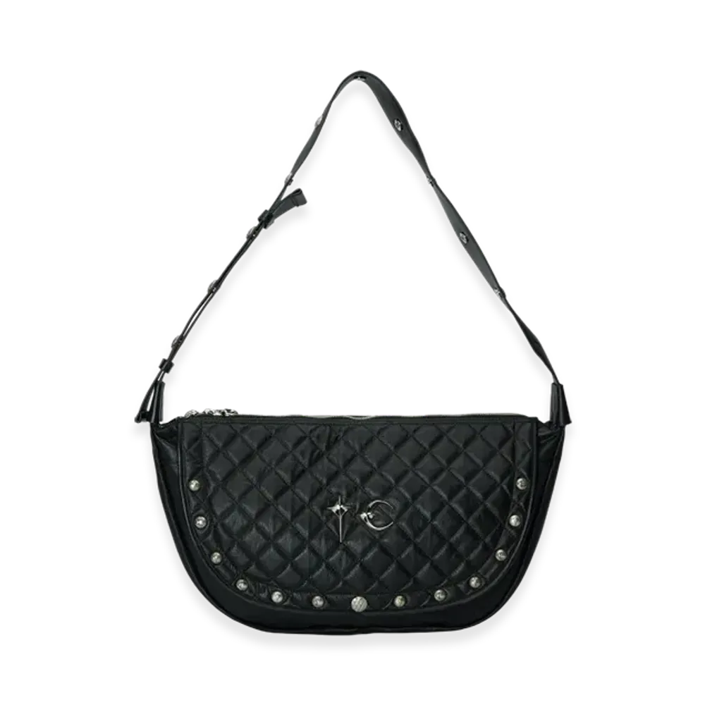THUG CLUB Chopper Quilted Messenger Bag "Black"