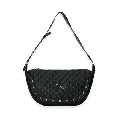THUG CLUB Chopper Quilted Messenger Bag "Black"