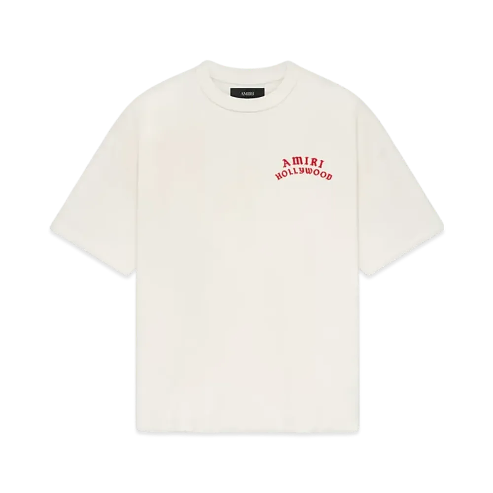 AMIRI Hollywood Oversized Tee "Ivory Red"