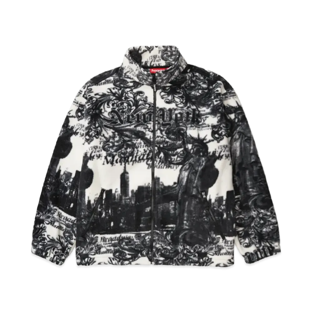 Supreme New York Fleece Jacket "White"