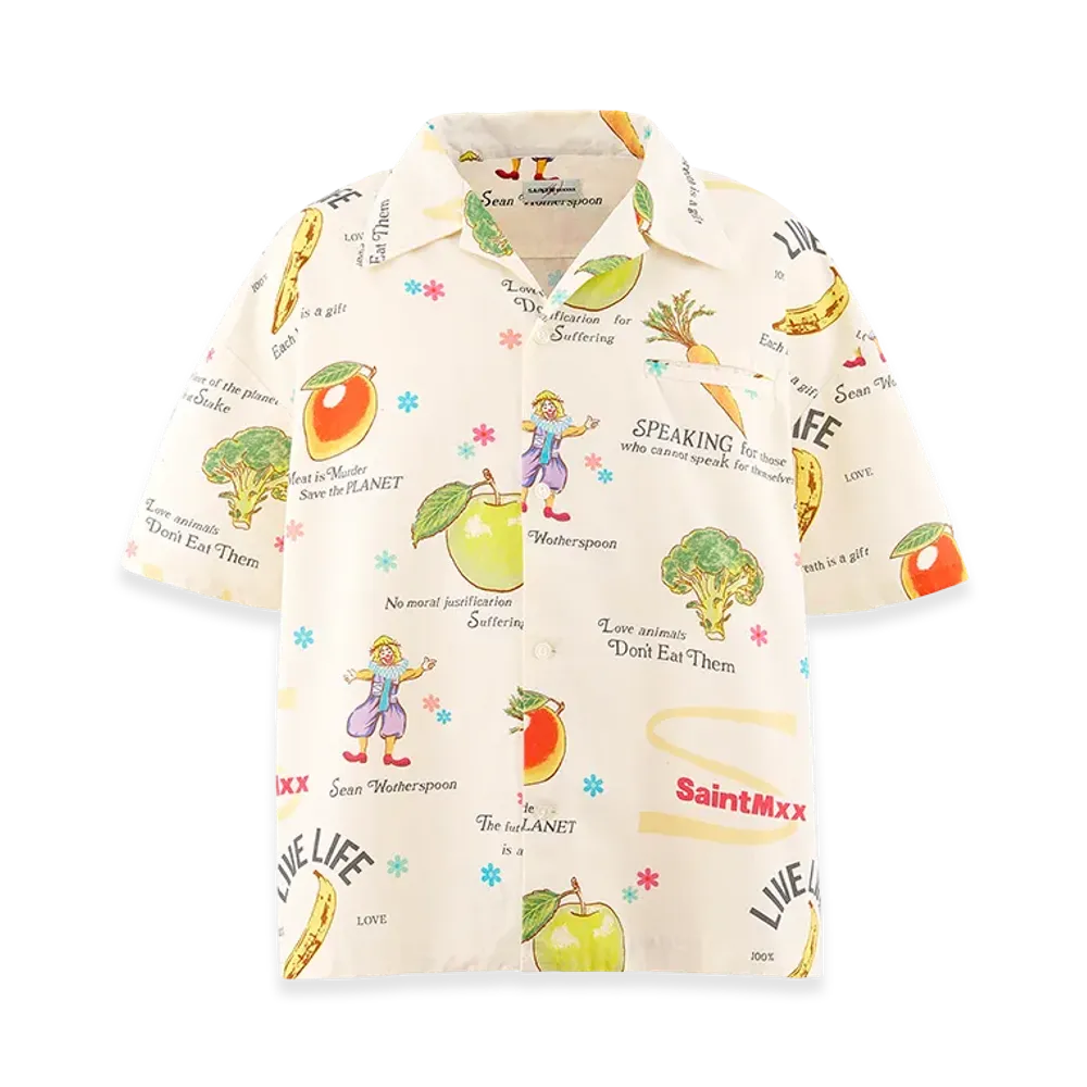 SAINT Mxxxxxx x Sean Wotherspoon SW Open Collar Shirt "White"