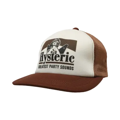 HYSTERIC GLAMOUR Guitar Girl Mesh Cap "Brown"