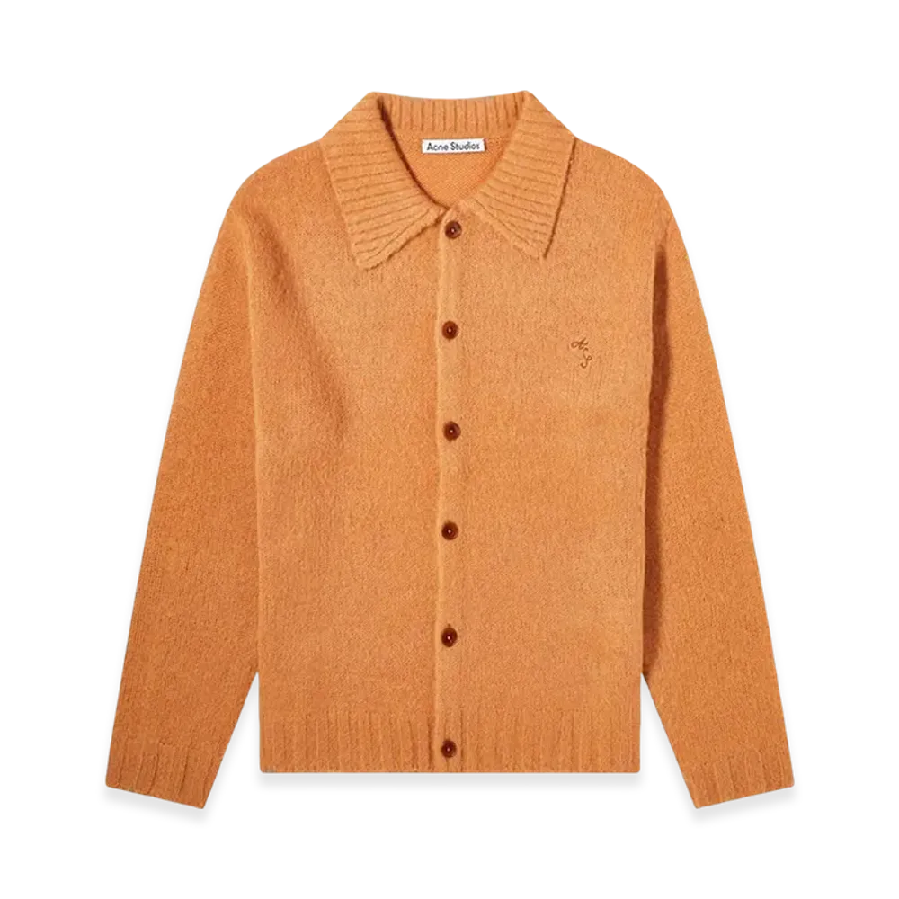 Acne Studios Polo Wool Cardigan "Almond Brown"