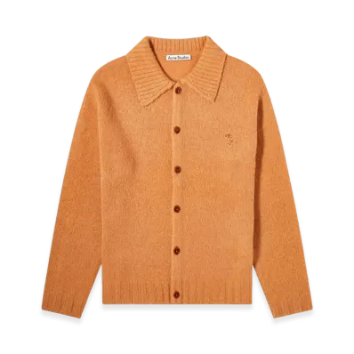 Acne Studios Polo Wool Cardigan "Almond Brown"