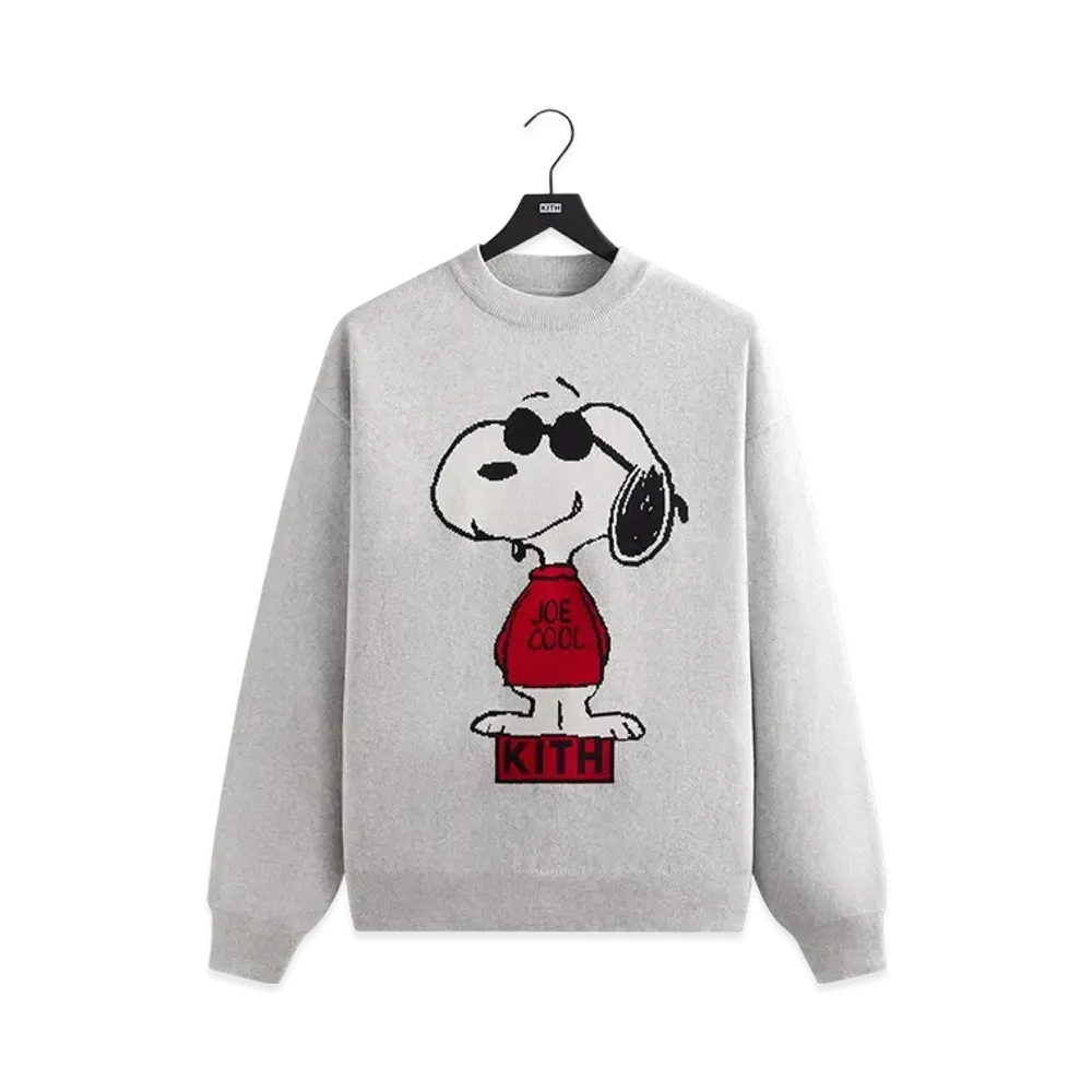 Kith x Peanuts Joe Cool Crewneck Sweater "LightHeatherGrey"