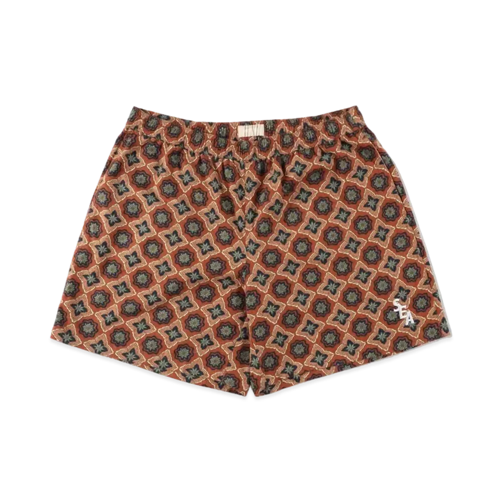 WIND AND SEA S_E_A (PATTERN) SHORTS "Brown"
