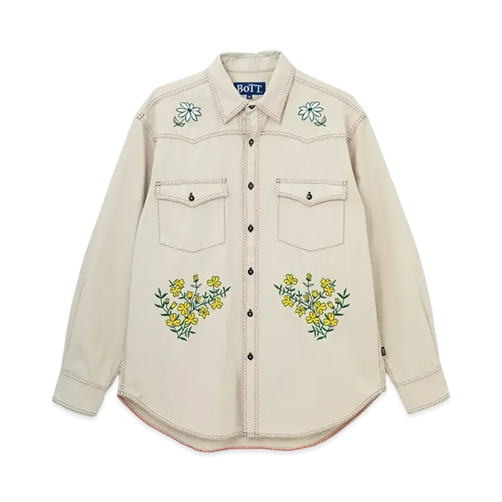 BoTT Flower Western Shirt "Khaki"