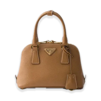 PRADA Saffiano Leather Mini Bag "Camel"