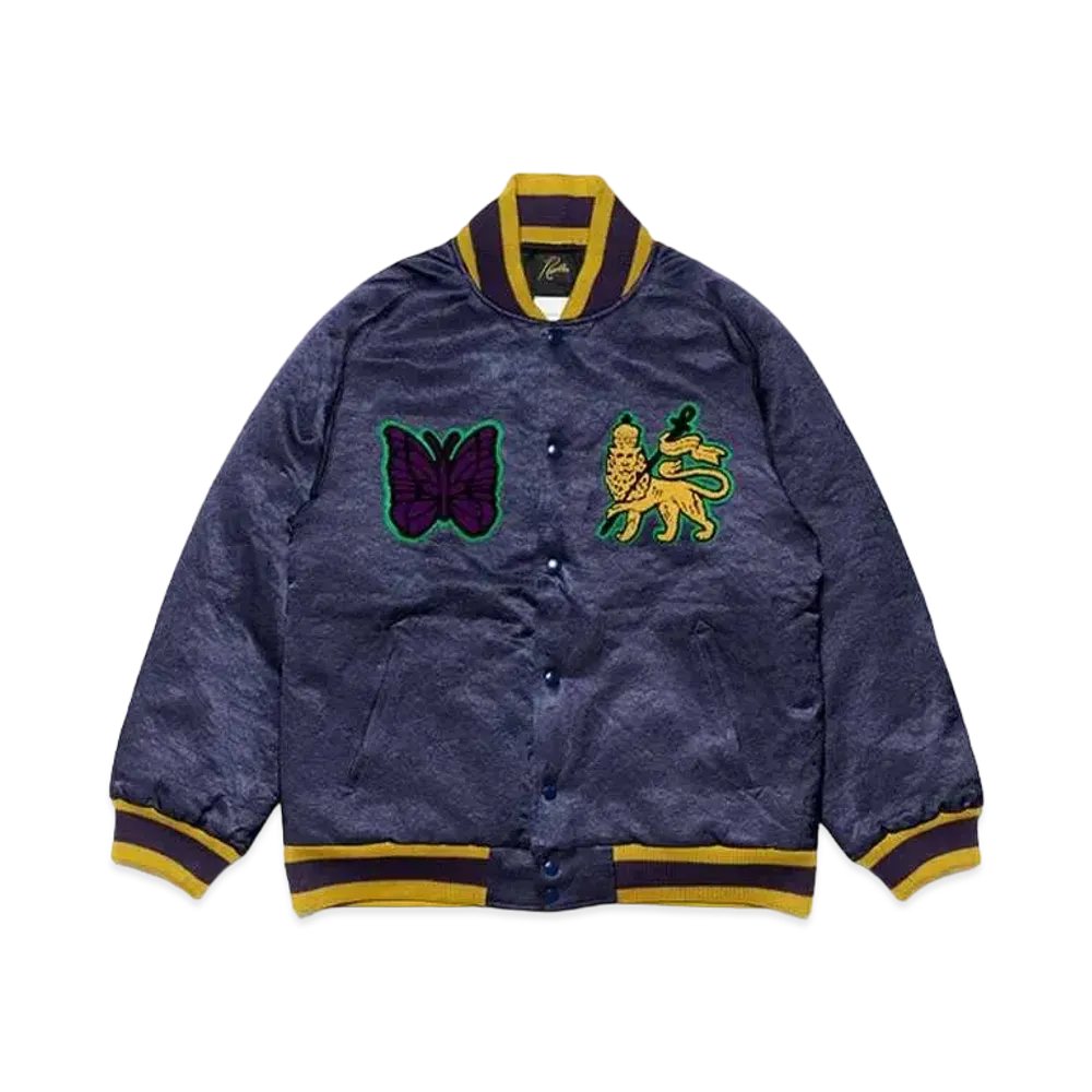 Needles x Sasquatchfabrix. Award Jacket C/R Satin "Purple"