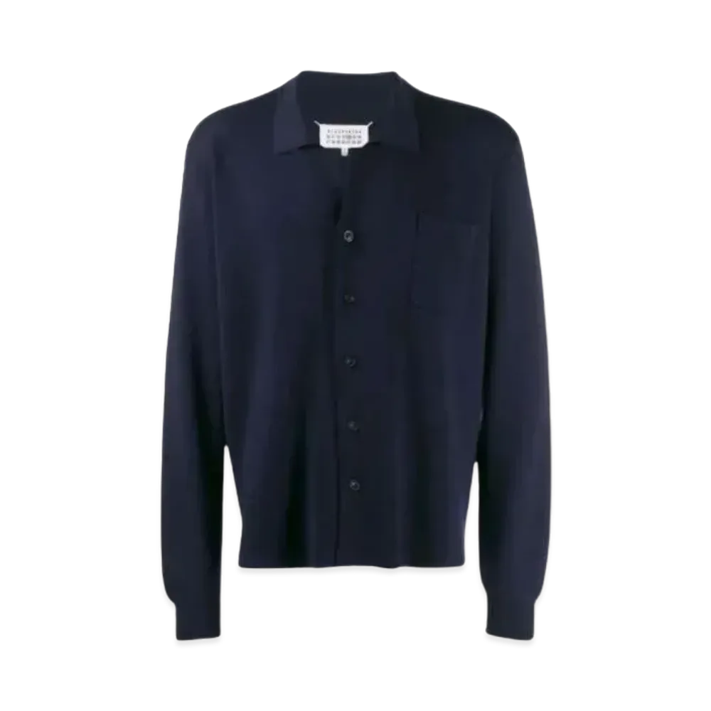Maison Margiela Collared Cardigan "Dark Blue"
