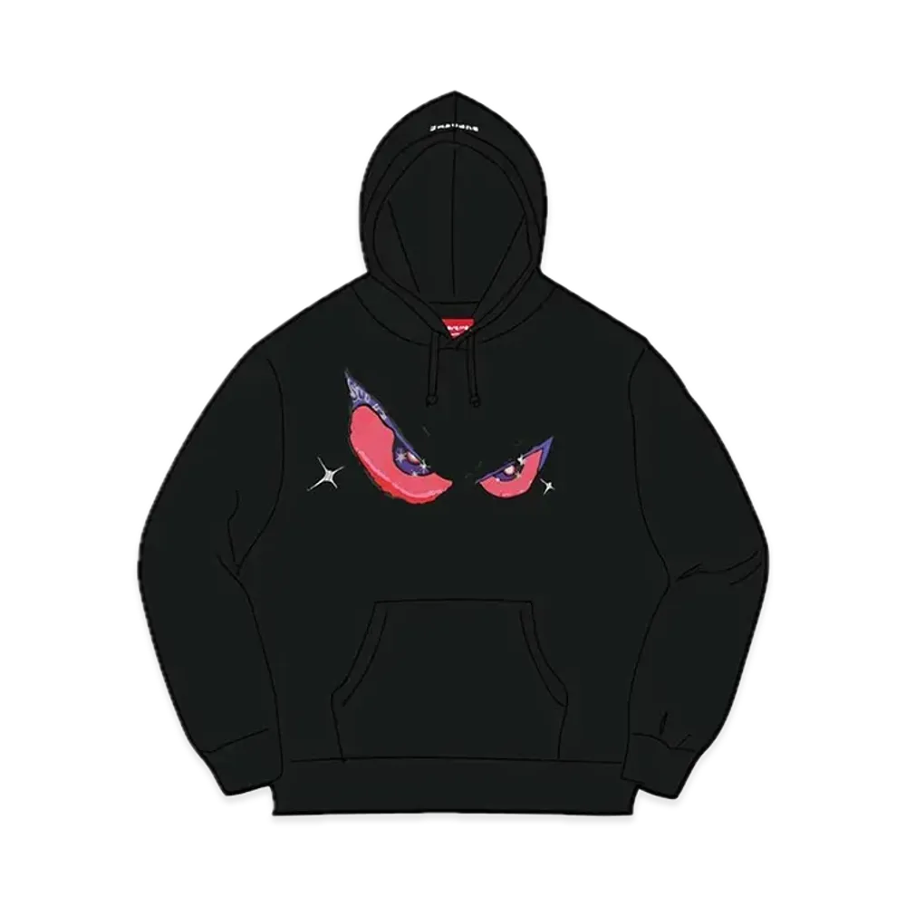 Supreme Eyes Hooded Sweatshirt "Black"