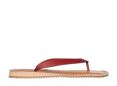 MIU MIU Women's Rubber Thong Slippers "Red"