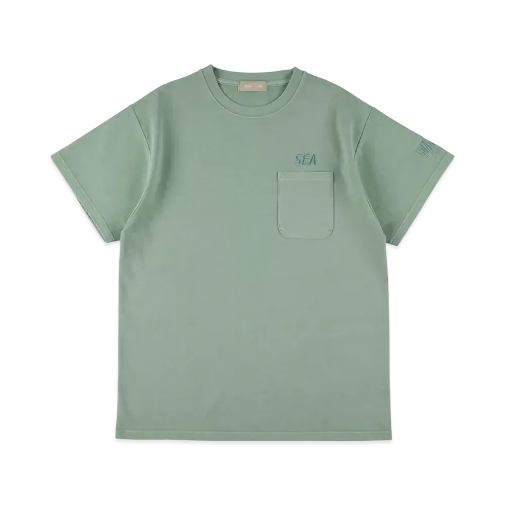 WIND AND SEA Pigment Pocket Tee "Mint"