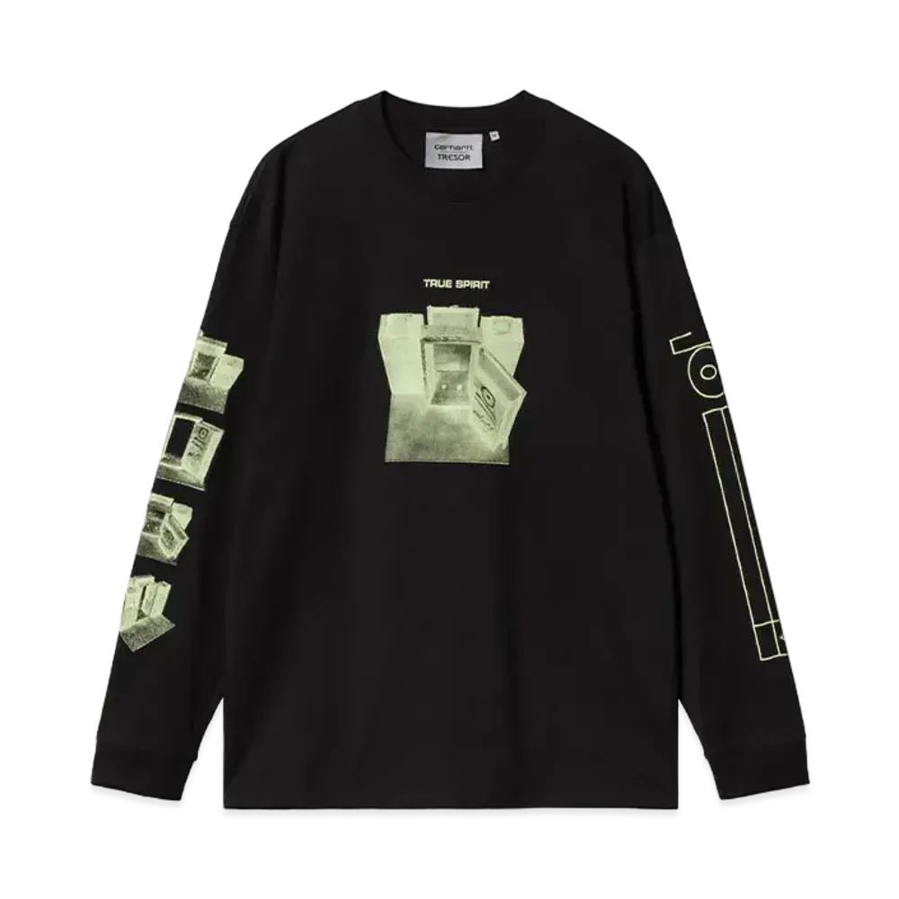 Carhartt WIP x TRESOR True Spirit L/S T-Shirt "Black/Glow Green"