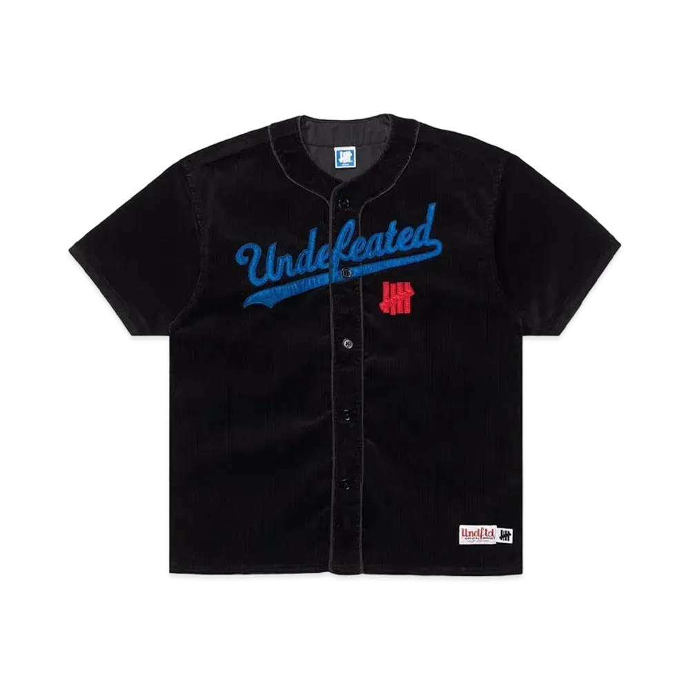 UNDEFEATED CORD S/S BASEBALL JERSEY - 30006 "Black"