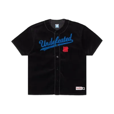 UNDEFEATED CORD S/S BASEBALL JERSEY - 30006 "Black"