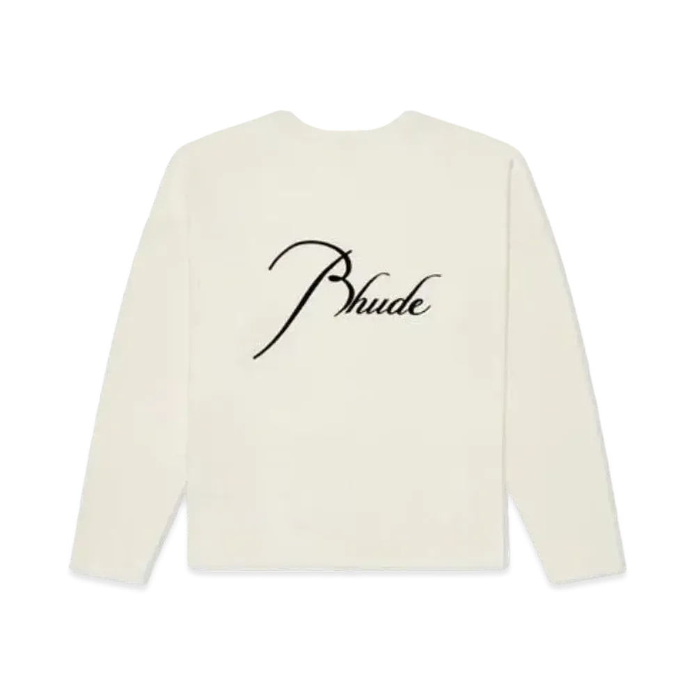 RHUDE LS Reverse Tee "White"