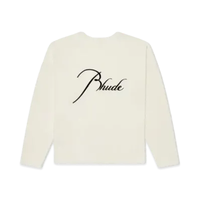 RHUDE LS Reverse Tee "White"